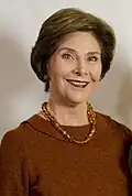 Laura Bush Servicio: 2001-2009 Nació en 1946 (78&nbsp;años) Esposa de George W. Bush