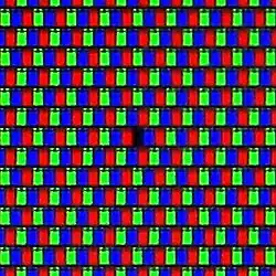 Una pantalla en funcionamiento con un pixel muerto.