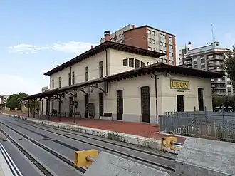 Estación de Matallana, inicio de la línea que conectaba la ciudad con Bilbao