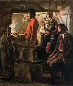 La fragua (c. 1640), de Louis Le Nain, Museo del Louvre, París