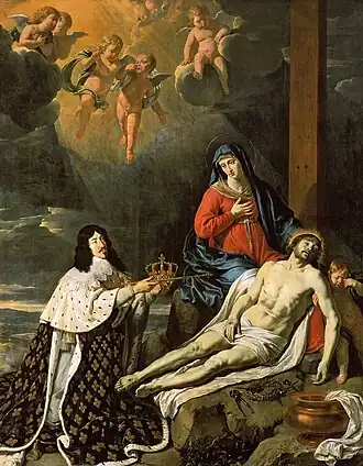 Le Vœu de Louis XIII, por Philippe de Champaigne (1638), Caen, musée des Beaux-Arts.