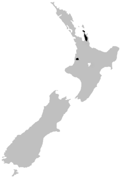 Distribución de Leiopelma archeyi