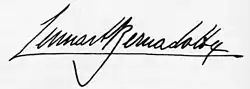 Firma de Lennart Bernadotte