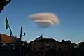 Nube lenticular en Jarandilla de la Vera, Cáceres.