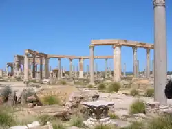 Mercado romano en Leptis Magna.