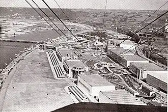 Vista de la Exposición Internacional de Lieja (1939) desde el teleférico (1939)