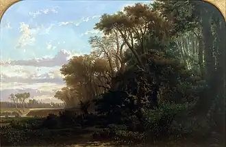 Paisaje con bosque. 1866. Real Academia Catalana de Bellas Artes de San Jorge. Depósito en MNAC.