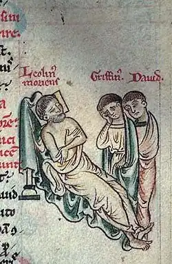 Llywelyn el Grande con sus hijos Gruffydd y Dafydd, c. 1259
