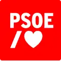 Logotipo comercial del PSOE, empleado en redes sociales y merchandising desde el 2021. No es un símbolo oficial del partido