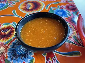 Salsa roja licuada