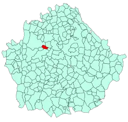 Extensión del término municipal dentro de la provincia de Cuenca