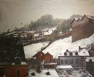 Louis Français, Plombières en hiver 1890 - tejados en invierno 1890