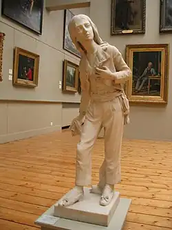 Luis XVII en la prisión del Temple esculpida por Anne de Chardonnet de 1793 - Museo de Bellas Artes y Arqueología de Besançon