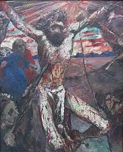 Cristo rojo (1922), 129 x 108&nbsp;cm., Pinakothek der Moderne, Múnich