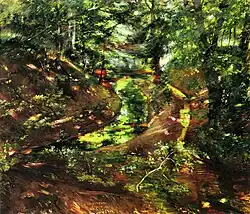 Jardín en Bernried (1892), 94 × 110&nbsp;cm., Galerie G. Paffrath, Düsseldorf