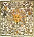 Una representación del zodiaco, final del siglo XVII - principio del siglo XVIII.