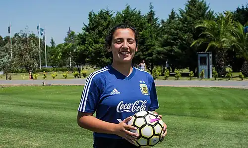 Luciana Natta, futbolista actual de la institución y de la Selección femenina