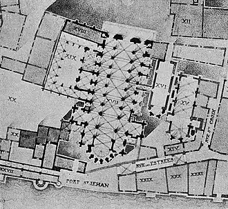 Planta aparecida en Monographie de la primatiale Saint-Jean, de Lucien Bégule (1913)