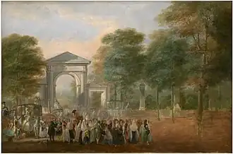 El Jardín Botánico desde el Paseo del Prado (1790) Museo del Prado.