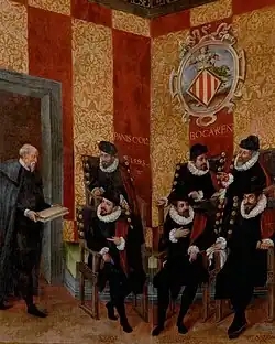 Villas de segunda categoría del braç real (pintura de Lluís Mata y Sebastià Saïdia, 1593)