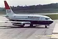 El avión involucrado en el accidente en abril de 1982 en el Aeropuerto de Mánchester.