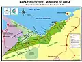 Mapa turístico de Omoa.