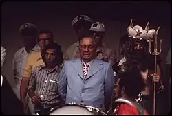 Daley en el desfile inaugural del Lakefront Festival, 1973