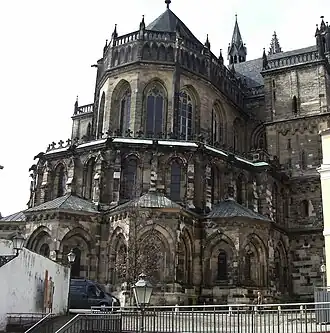 Catedral de Magdeburgo: galería y galería gótico temprano; coro alto de 1230, gótico alto