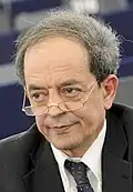 Eurodiputado Kyriakos Mavronikolas, eurodiputado de EDEK (2009-2014) y exministro de Defensa (2004-2006).