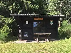 El refugio Hubertushütte entre Udenbreth y Hallschlag.