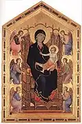 Duccio di Buoninsegna, h. 1285, La Madonna Rucellai, Uffizi (Florencia).