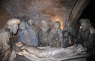 Mise au Tombeau del Maestro de Chaource,[30]​ 1515-1520, cripta de Saint-Jean-Baptiste de Chaource.