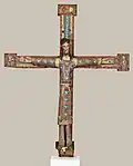 Majestad de Cristo en la cruz, de anónimo catalán, primera mitad del siglo&nbsp;XIII.