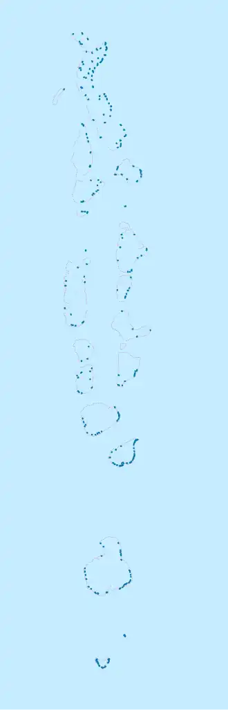 Isla de Milaidhoo ubicada en Maldivas