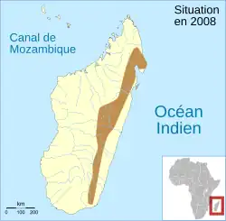 Distribución de la población de M. aglavei.