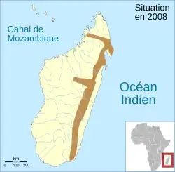 Distribución de la población de M. biporus.