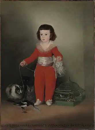 Don Manuel Osorio de Moscoso y Manrique de Zúñiga, de niño, por Francisco de Goya.