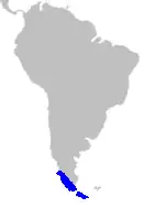 &nbsp;&nbsp;&nbsp;&nbsp;&nbsp;Distribución de Philesiaceae