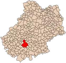 Extensión de la comuna de Cahors en el departamento de Lot