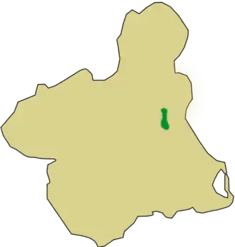 Situación del espacio dentro de la Región de Murcia.[1]​