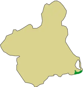 Situación dentro de la Región de Murcia