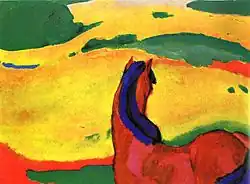 Franz Marc: Pferd in der Landschaft