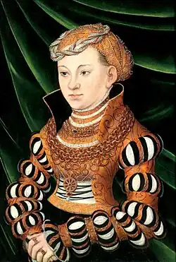 María de Sajonia, por Lucas Cranach el Viejo.