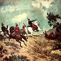 Fragmento de la Batalla de Carabobo. Óleo sobre tela.
