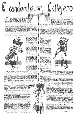 Una masacalla, utilizada por los afroargentinos, tiene dos colas de caballo y una media luna.
