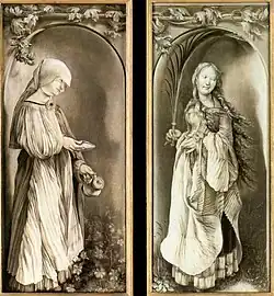 Grisalla del retablo Heller,[29]​ de Grünewald, ca. 1503.