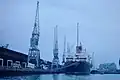 El Mauretania fotografiado a en el puerto de Southampton, en 1958