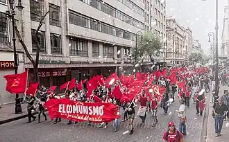 Manifestación del Primero de Mayo en México DF, México (año 2017)