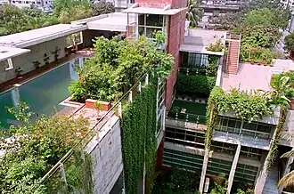 Jardín en una azotea de Bangladesh