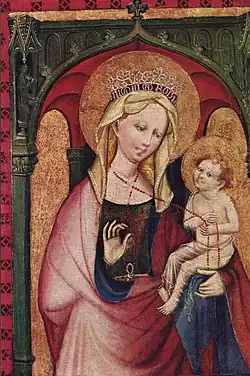 Detalle del retablo que da nombre al Maestro del altar Fröndenberger,[14]​ ca. 1400.